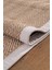 0408-KREM Kumaş Bordür Sisal Halı Kilim Hav Toz Vermez Kolay Temizlenen Hasır Kilim 3