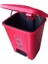 Tıbbi Atık Çöp Kovası Kutusu Kırmızı Pedallı Iç Kovalı 25 Litre 3