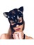 Kadın Kedi Maskesi Yarım Yüz Kedi Maskesi Deri Kedi Kulakları Maskesi Cosplay Kostüm Aksesuarı, Kırmızı (Yurt Dışından) 3