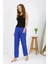 Kadın Penye Düz Tek Alt Pijama 27538 Sax 2