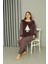 Welsoft Polar Kadın Büyük Beden Mürdüm Pijama Takımı 808048 4