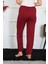 Kadın Pamuk Penye Tek Alt Pijama Bordo 27514 4