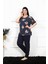 Kadın 5xl-6xl-7xl-8xl Büyük Beden Kısa Kol Pijama Takım 75005 1