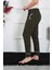 Kadın Pamuk Penye Cepli Tek Alt Pijama Haki 27512 4