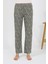 Kadın Penye Desenli Tek Alt Pijama 27533 Haki 3