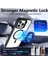 Iphone 15 Pro Max Kılıf Standlı Mika Magsafe Hassas Butonlu Metal Tuşlu + Kamera Lens Camı Hediyeli Set 4