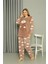 Welsoft Polar Kadın Büyük Beden Sütlü Kahve Pijama Takımı 808044 2