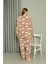 Welsoft Polar Kadın Büyük Beden Sütlü Kahve Pijama Takımı 808044 5