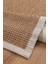 0465-BEJ Kumaş Bordür Sisal Halı Kilim Hav Toz Vermez Kolay Temizlenen Hasır Kilim 6