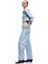 Taş Detaylı Düz Paça Cepli Düğmeli Straight Jean Pantolon - Straight Jeans 2