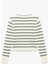 Uzun Kollu Bisiklet Yaka Çizgili Triko Hırka 2