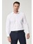 Erkek Beyaz Slim Fit Dar Kesim Italyan Yaka Armürlü Gömlek 1