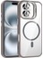 Iphone 16 Kılıf Standlı Mika Magsafe Hassas Butonlu Metal Tuşlu + Kamera Lens Camı Hediyeli Set 1