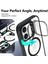 Iphone 16 Kılıf Standlı Mika Magsafe Hassas Butonlu Metal Tuşlu + Kamera Lens Camı Hediyeli Set 2
