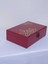 Bordo Ahşap Dekoratif Takı ve Aksesuar Kutusu 15X22X7 cm 2