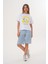 Kadın Beyaz Oversize California Lemons Baskılı Tişört 7