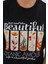 Kadın Siyah Oversize Tişört – Botanik Baskılı,beautiful / Botanic Amour Yazılı 6