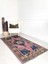 103X202 cm Pembe ve Lacivert Renkli Türk El Dokuma Yün Anadolu Kilim 2