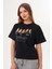 Kadın Siyah Exclusive Only What I Want Kuş Baskılı Oversize Tişört 1