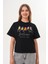 Kadın Siyah Exclusive Only What I Want Kuş Baskılı Oversize Tişört 2