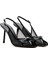 Secret Siyah Tekstil Kadın Topuklu Sandalet 3