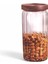 1000 ml Yuvarlak Akasya Kapaklı Cam Kavanoz BOR059 1