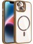 iPhone 14 Kılıf Standlı ve Kamera Lens Hediyeli M-Safe Şarj Özellikli Znth Etro Kapak - Desert Titan 1