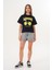 Kadın Siyah Oversize California Lemons Baskılı Tişört 7