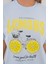 Kadın Mavi Oversize California Lemons Baskılı Tişört 6