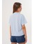 Kadın Mavi Oversize Cherry Awesome Summer Baskılı Tişört 5