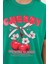 Kadın Yeşil Oversize Cherry Awesome Summer Baskılı Tişört 6