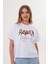 Kadın Beyaz Exclusive Only What I Want Kuş Baskılı Oversize Tişört 2