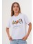 Kadın Beyaz Exclusive Only What I Want Kuş Baskılı Oversize Tişört 3