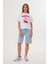 Kadın Beyaz Oversize Cherry Awesome Summer Baskılı Tişört 7