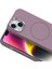 iPhone 14 Kılıf M-Safe Şarj Özellikli Metal Kamera Çerçeveli Mkst Edi Silikon Kapak - Lavendery Gray 5