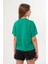 Yeşil Kadın Oversize Çiçek Everything Is Possible Baskılı Tişört 5