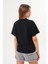 Kadın Siyah Oversize Cherry Awesome Summer Baskılı Tişört 5