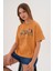 Kadın Taba Exclusive Only What I Want Kuş Baskılı Oversize Tişört 4