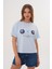 Mavi Kadın Oversize Çiçek Everything Is Possible Baskılı Tişört 3