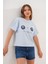 Mavi Kadın Oversize Çiçek Everything Is Possible Baskılı Tişört 4