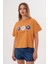 Taba Kadın Oversize Çiçek Everything Is Possible Baskılı Tişört 3
