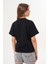 Siyah Kadın Oversize Çiçek Everything Is Possible Baskılı Tişört 5
