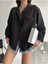 Kadın Yumuşak Dokulu Oversize Basic Gömlek 1