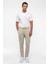 Bej Slim Armürlü Jogger Pantolon 1