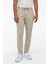 Bej Slim Armürlü Jogger Pantolon 2