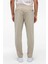 Bej Slim Armürlü Jogger Pantolon 5