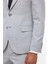 Gri Slim Fit Desenli Sivri Yaka 6 Drop Klasik Takım Elbise 5