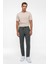 Koyu Haki Slim Armürlü Jogger Pantolon 1