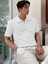 Erkek Oversize Polo Yaka Waffle T-Shirt Poloyaka-Düğmeli 4