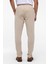 Bej Slim Düz Jogger Pantolon 5